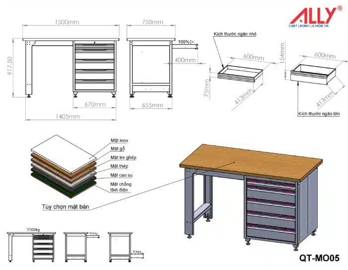 Lap-Rap-QT-MO05-700x544.jpg Bàn nguội cơ khí ALLY QT-MO05