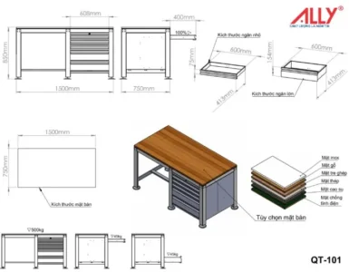 QT-101-bang-ve-ban-700x545 Bàn nguội cơ khí ALLY QT-101