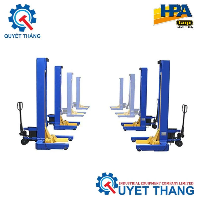 Cầu Nâng 4 Trụ Di Động độc lập 7.5 tấng 7,5 tấn HPA PCM 75 Italy