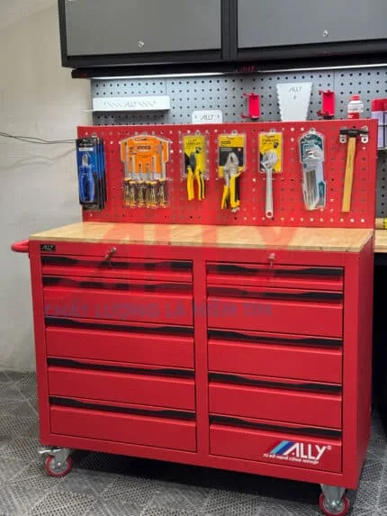 Tủ Đựng Đồ Nghề ALLY 10 Ngăn QT-10DBT màu đỏ