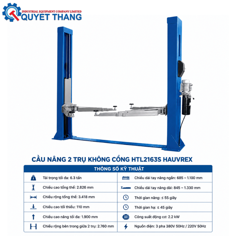TS_Cầu Nâng 2 Trụ Không Cổng HTL2163S Hauvrex
