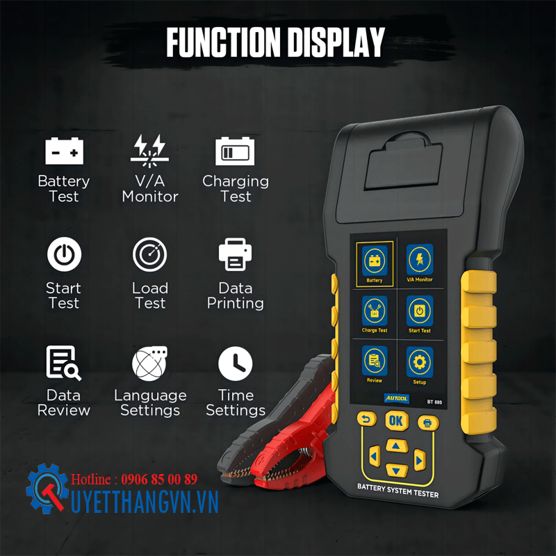 Thiết Bị Kiểm Tra Bình Ắc Quy 8-30V Autool BT880 - Ảnh 2