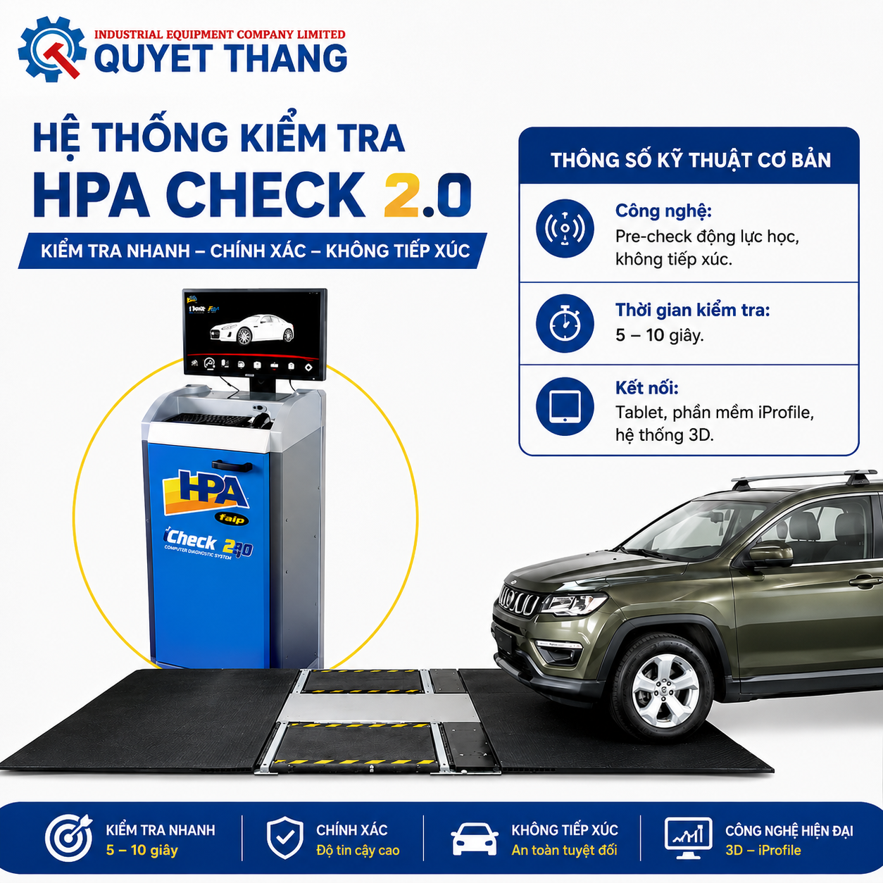 Thông Số Kỹ Thuật Cơ Bản Bộ Căn Chỉnh Bánh Xe Pre-check Động iCHECK 2Go
