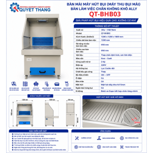 Alternative view of Bàn Hút Bụi Công Nghiệp Cho Mài Kim Loại, Đánh Bóng Gỗ ALLY QT-BHB03