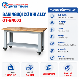 Thông số kỹ thuật Bàn nguội cơ khí ALLY QT-BN002