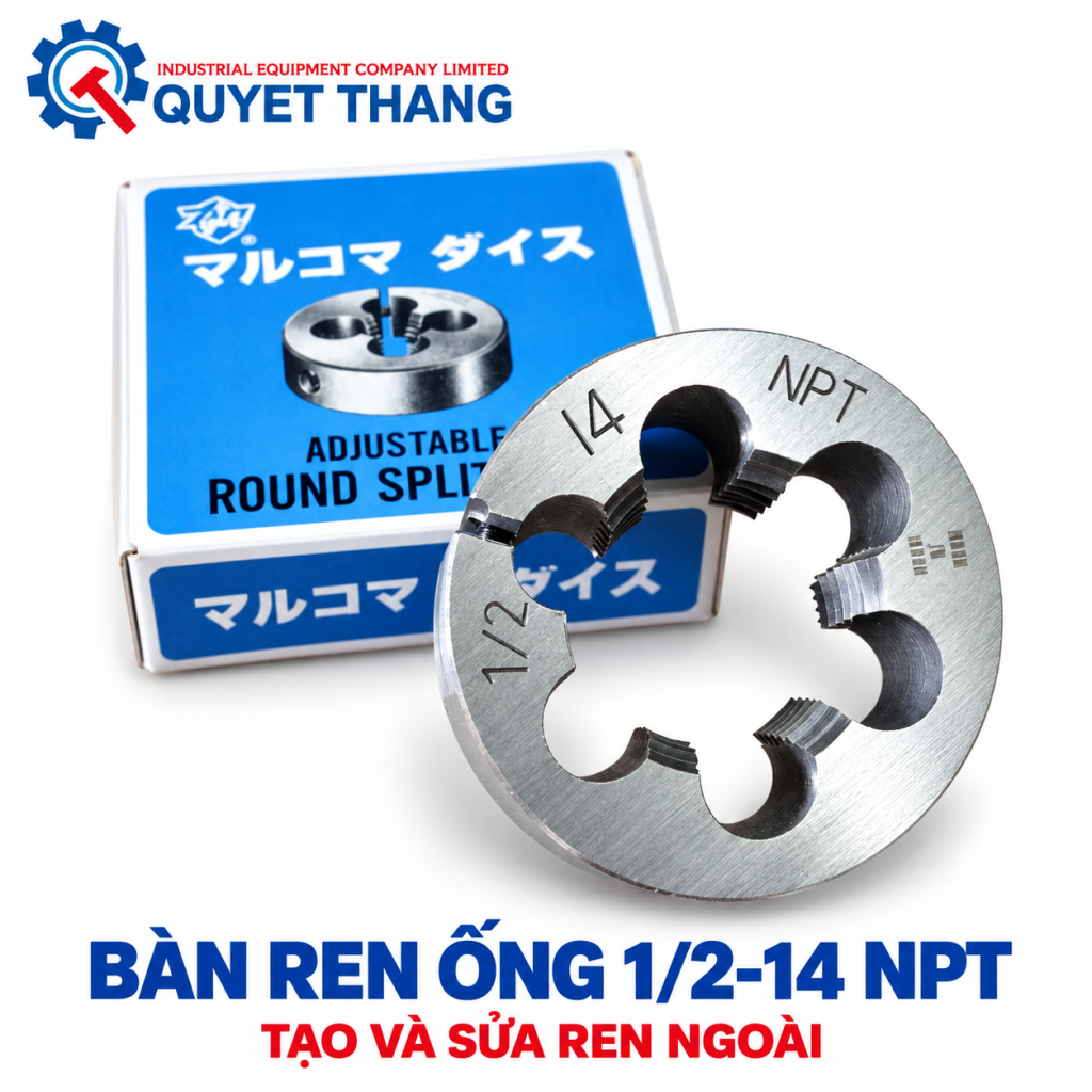 Bàn ren ống 1/2-14 NPT Nhật Bản tạo ren ngoài
