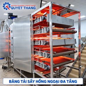 Băng Tải Sấy Hồng Ngoại Đa Tầng Cho Nông Sản, Thực Phẩm