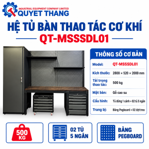 Thông số kỹ thuật hệ tủ bàn thao tác QT-MSSSDL01