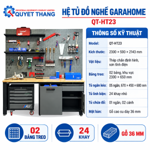 Thông số kỹ thuật Hệ tủ đồ nghề GaraHome ALLY QT-HT23