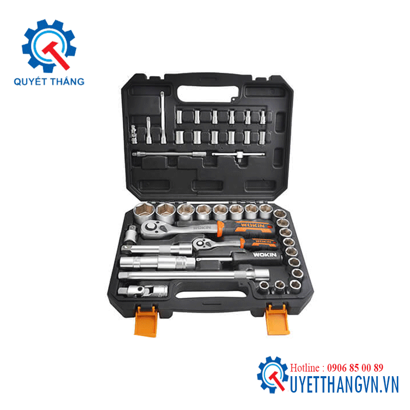 Bộ tuýp 1/2" và 1/4" 45 chi tiết WOKIN 155545