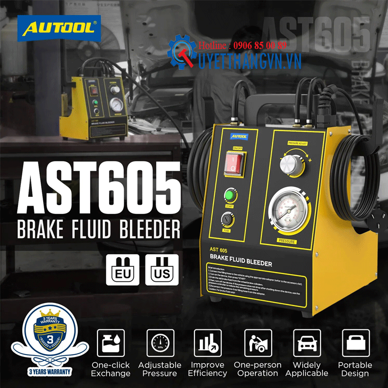 Máy Thay Dầu Phanh Ô Tô Tuần Hoàn Autool AST605