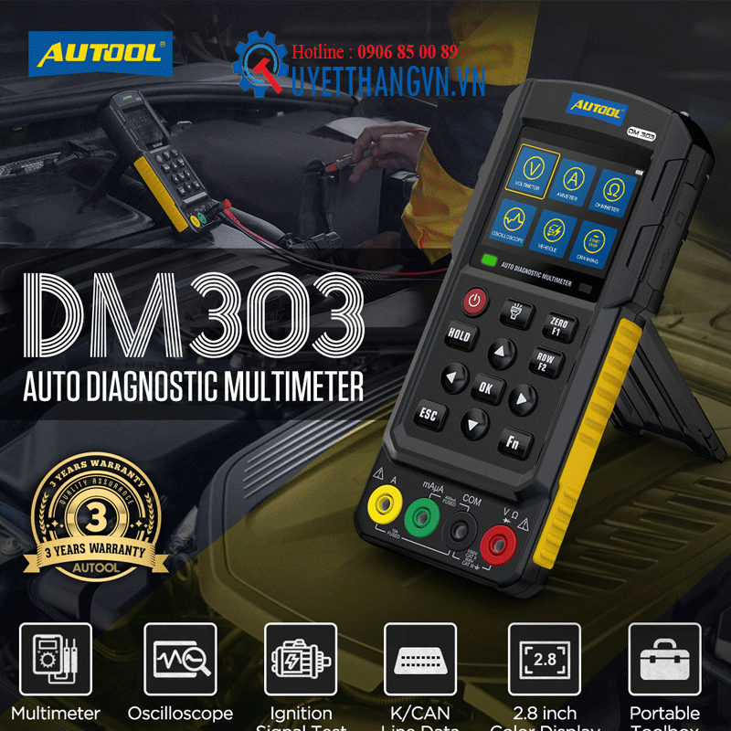 Thiết Bị Đo Dao Động Kế Vạn Năng Autool DM303