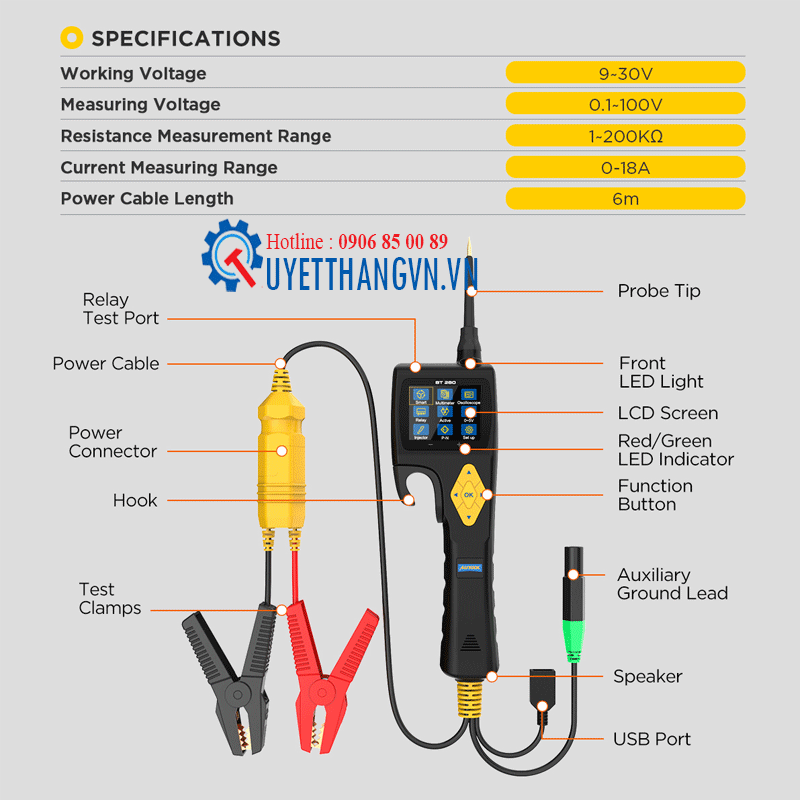 Thiết Bị Kiểm Tra Mạch Điện Ô Tô Autool BT280 - Ảnh 5