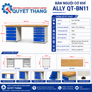Alternative view of Bàn nguội cơ khí ALLY QT-BN11