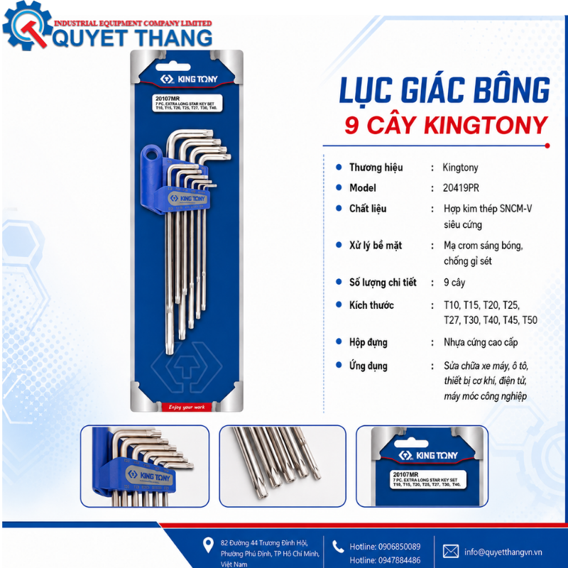 Lục giác bông 9 cây Kingtony - Ảnh 2