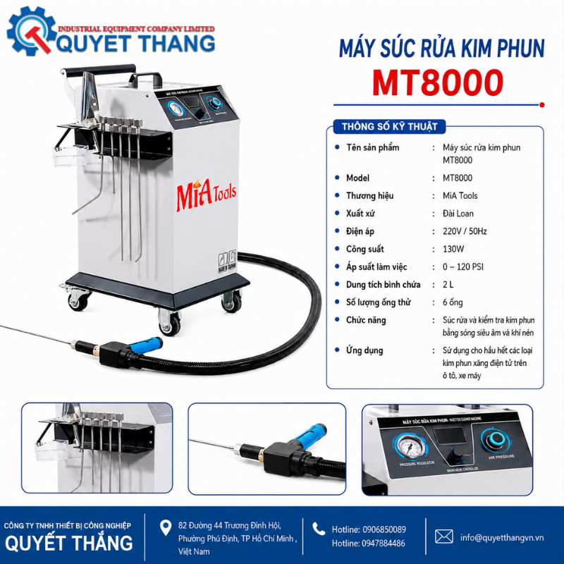 Máy Bắn Đá Khô CO2 Vệ Sinh Xe Máy MT8000 - Ảnh 3