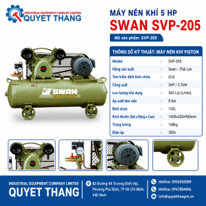 Alternative view of Máy Nén Khí Piston 5HP Swan SVP-205