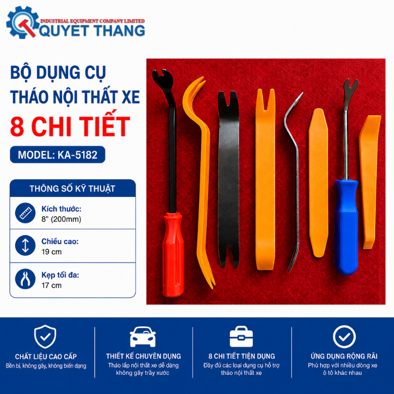 tskt_Bộ dụng cụ tháo nội thất xe 8 chi tiết KA-5182