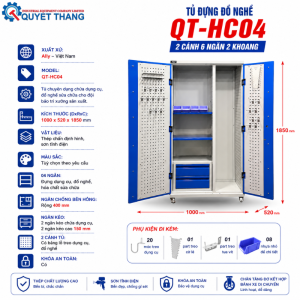 Thông số kỹ thuật tủ đựng đồ nghề ALLY QT-HC04