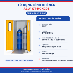 Thông số kỹ thuật tủ đựng khí nén dễ cháy ALLY QT-HCKC01