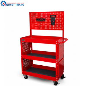 Xe Đẩy Dụng Cụ 3 Ngăn Có Giá Treo QT-D03F